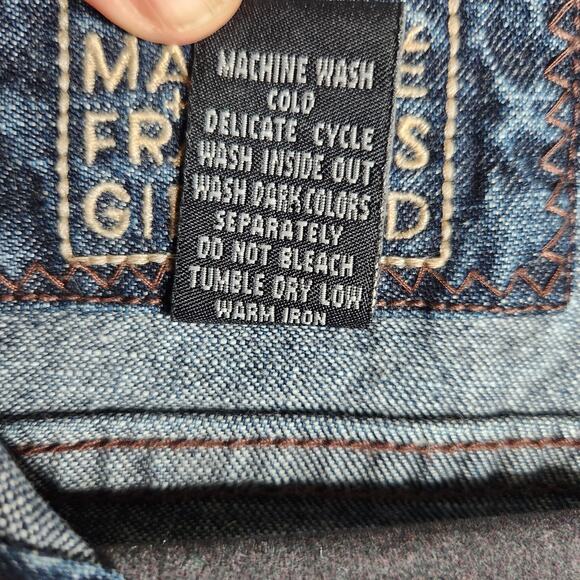 Vintage 90s Marithe + Francois Girbaud denim button front shirt dress Size M - Picture 3 of 9